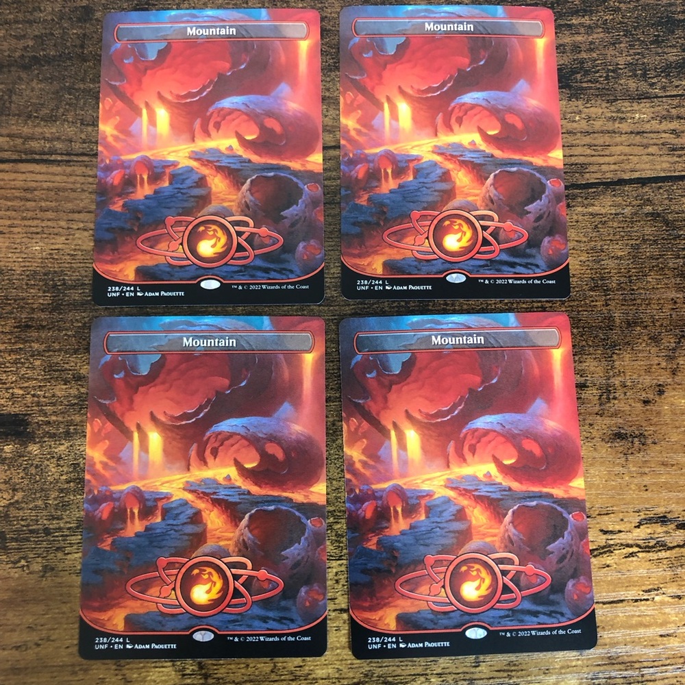 Magic the Gathering MTG Unfinity Mountain x4 NM